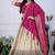 Women's Pink Jacquard Silk Zari Work With Printed Lehenga Festive Wear