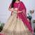 Women's Pink Jacquard Silk Zari Work With Printed Lehenga Festive Wear
