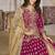 Rani pink embroidered art silk anarkali suit