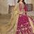 Rani pink embroidered art silk anarkali suit