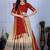 Eilara Women's Red Jacquard Silk Zari Work With Printed Lehenga Festive Wear