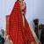 Eilara Women's Red Jacquard Silk Zari Work With Printed Lehenga Festive Wear