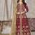 Maroon embroidered art silk anarkali suit