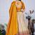 Yellow Jacquard Silk Zari Work With Printed Lehenga Festive Wear