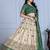 Eilara Women's Green  Jacquard Silk Zari Work With Printed Lehenga Festive Wear