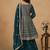 Rama blue embroidered faux georgette palazzo suit