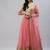 Pink Embroidered Net Lehenga Set For Wedding