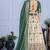 Eilara Women's Green  Jacquard Silk Zari Work With Printed Lehenga Festive Wear