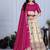Pink Jacquard Silk Zari Work With Printed Lehenga Festive Wear