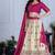 Pink Jacquard Silk Zari Work With Printed Lehenga Festive Wear