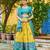 Eilara Women's Yellow Jacquard Silk Zari Work With Printed Lehenga Festive Wear