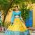 Eilara Women's Yellow Jacquard Silk Zari Work With Printed Lehenga Festive Wear