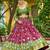 Wine Jacquard Silk Zari Work With Printed Lehenga Festive Wear