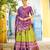 Mehendi Jacquard Silk Zari Work With Printed Lehenga Festive Wear