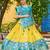Eilara Women's Yellow Jacquard Silk Zari Work With Printed Lehenga Festive Wear