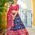 Blue Jacquard Silk Zari Work With Printed Lehenga Festive Wear