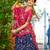 Blue Jacquard Silk Zari Work With Printed Lehenga Festive Wear