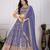 Eilara Women's Lavender Faux Georgette Embroidered Sequins Lehenga Festive Wear
