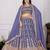 Eilara Women's Lavender Faux Georgette Embroidered Sequins Lehenga Festive Wear
