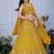 Yellow embroidered Georgette Lehenga Set With Dupatta