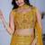 Yellow embroidered Georgette Lehenga Set With Dupatta
