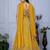 Yellow embroidered Georgette Lehenga Set With Dupatta