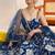 Morpeachblue Net With embroidered party wear lehenga choli