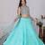 Embroidered Georgette Tiered Lehenga in Sky Blue