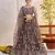 Dark onion Net With embroidered party wear lehenga choli