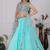 Embroidered Georgette Tiered Lehenga in Sky Blue
