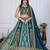 Blue Embroidered Georgette Lehenga Set With Dupatta