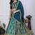Blue Embroidered Georgette Lehenga Set With Dupatta