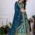 Blue Embroidered Georgette Lehenga Set With Dupatta