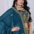 Blue Embroidered Georgette Lehenga Set With Dupatta