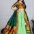 Green Sequence Embroidery Silk Lehenga Set With Dupatta