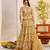 lightgolden Net With embroidered party wear lehenga choli