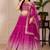 Pink Shimmer Silk Zari Embroidered Sequins Lehenga Festive Wear