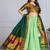 Green Sequence Embroidery Silk Lehenga Set With Dupatta