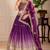 Eilara Women's Wine Shimmer Silk Zari Embroidered Sequins Lehenga Festive Wear