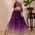 Eilara Women's Wine Shimmer Silk Zari Embroidered Sequins Lehenga Festive Wear