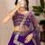 Purple Shimmer Silk Zari Embroidered Sequins Lehenga Festive Wear