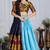 Blue Sequence Embroidery Silk Lehenga Set With Dupatta