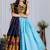 Blue Sequence Embroidery Silk Lehenga Set With Dupatta