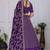 Purple Sequence Embroidery Georgette Lehenga Set With Dupatta