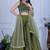 Mehendi Green Organza Zari Embroidered Sequins Lehenga Festive Wear
