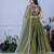Mehendi Green Organza Zari Embroidered Sequins Lehenga Festive Wear