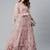 Enchanting light pink embroidered net wedding lehenga choli with dupatta
