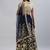 Navy blue zari sequins embroidered velvet lehenga choli