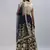Navy blue zari sequins embroidered velvet lehenga choli