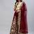 Maroon zari sequins embroidered velvet lehenga choli